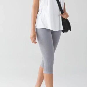 Lululemon Flow & Go Crop Legging in Battleship Grey